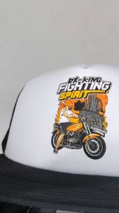 Topi Snapback Trucker Jaring Distro RX KING FIGHTING SPIRIT - Topi RX-King Logo Terbaru PREMIUM
