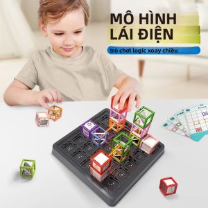Trò Chơi Xếp Chồng Mê Cung Laser 60 Cấp Độ Đồ Chơi Giáo Dục STEM Cho Trẻ Em Trò Chơi Tư Duy Logic & Chiến Lược