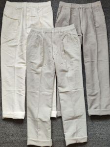 กางเกงขายาวทรงหลวมสไตล์ย้อนยุคสำหรับผู้ชาย ทรงตรง ผ้าฝ้ายแท้ กางเกงขายาวทรงลำลองระบายอากาศได้ดี ไซส์เล็ก ฤดูใบไม้ผลิและฤดูร้อน