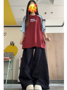 High Waist Wide Leg Straight Cut Jeans Womens Summer New Style Retro High Waist Loose Fit Jeans Casual Denim Pants