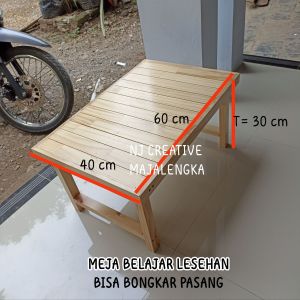 Meja Belajar kayu / Laptop Lesehan Minimalis Serbaguna Aesthetic