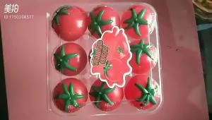 Tomato Stress Squeeze Ball Soft Slow Rebound Sensory Fidget Toy for ADHD Autism Office Workers Fatigue Relief Supplies