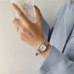 Cold Style Blue Square Winter New Watch Womens Ins Style Student Minimalist Temperament Chain Steel Belt Quartz Watch