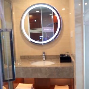 50/60cm Smart Mirror Bathroom Round Mirror Wall With Led Mirror Bathroom Mirror Light Round Led European Style