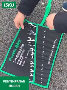 ISKU Kunci Ring Pas 8-24mm Spanner Wrench Kombinasi CR-V Professional Alat Rumah Perkakas Bengkel