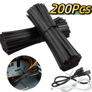 Cable Manager Data Cable Storage PVC-Coated Binding Wire Reusable Cable Tie Desk Wire Organizer Cable Binding Tape