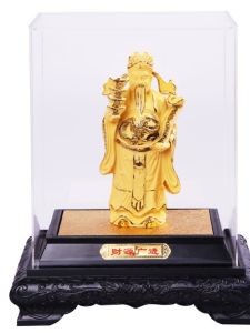 Alluvial Gold God of Wealth Office Home Opening Lucky Feng Shui Small Ornaments Crafts Gold-Plated Custom Gifts