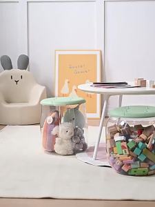 Transparent Toy Storage Stool