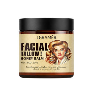 简素净 | 30g/60g/120g Facial Tallow Honey Balm Cream Natural Beef Tallow Face Cream with Olive OilMoisturizing & Nourishing for Dry Skin