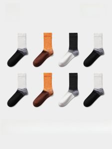 HLA | Mens Gradient Long Tube Socks Breathable Soft Comfortable Antibacterial Cotton Sport Style High Tube Socks Autumn Season