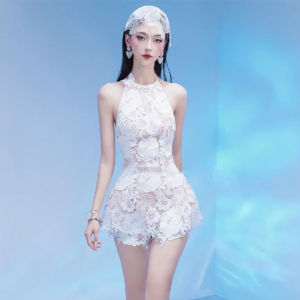 Lace Embroidery Set Elegant Stylish Slender Waist Female