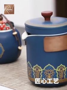 Travel Tea Set Portable Kung Fu Tea Set Ceramic Teapot Tea Canister Tea Cup Outdoor Quick Cup Tea Canister Bag Packing