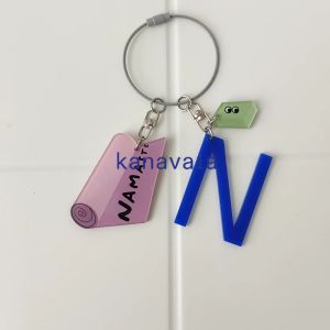 Gantungan Kunci Akrilik Kanavaia Customizable Letter Acrylic Keychain - Set 8(Yoga)