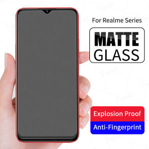 Anti-Fingerprint Matte Tempered Glass For Realme 3 5 6 7 8 9 10 11 11X 12 Pro 5i 6i 7i 8i 9i 50i XT GT Master Note 50 60 60X C75 C2 C3 C11 C12 C15 C17 C21 C25 C21Y C25Y C30s C33 C35 C32 C53 C55 C61 C63 C65 C67 Screen Protector