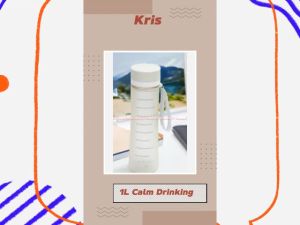 Kris Calm Flask Glass Insulated 600mL Thermos Termos Dengan Saringan Botol Minum Tritan Krischef 600 ml Warna Hijau Tosca Termos Tahan Panas 0.6L Calms