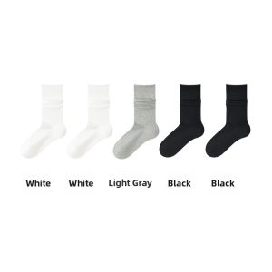 B&C.Room | Odor-Resistant 100 Cotton Seamless Mid-Calf Women Socks