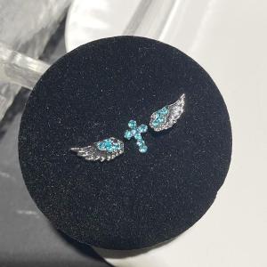 Trendy Vintage Punk Earrings Set with Pink Zircon Wing Cross Star for Fashionable Looks 3/4Pcs