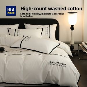 HLA | Luxurious Cotton Washed Cotton Bedding 4 Pieces Set For All Seasons
