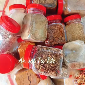 Muối Tôm Hành Phi Thơm Giòn ăn bánh tráng phơi sương - Muối Tôm Hành Phi Cay Cay Thơm Ngon