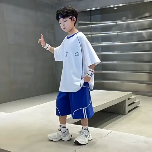 New Trendy Kids Sporty Sets - Cotton Jersey Knit T-Shirt & Shorts for Boys & Girls