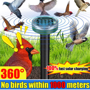 Solar fast charging 360° Comprehensive coverage ultrasonic bird repellent Waterproof and sun-proof outdoor Bird Repellent Environmentally friendly and noiseless ultrasound Penghalau burung merpati 驅鳥神器