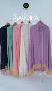Mukena Mukenah Rayon Putri Saquina By Daradiora Adem Putih Lebaran Haji Umroh BY MOSLEMWEAR