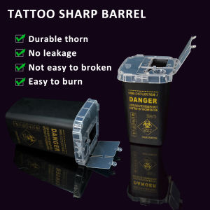 Hình Xăm và xử lý kim xuyên-Hộp chất thải bền và Thùng rác kim xỏ lỗ khuyên xử lý Hộp đựng kim không mùi cho an toàn và tuân thủ của nghệ sĩ