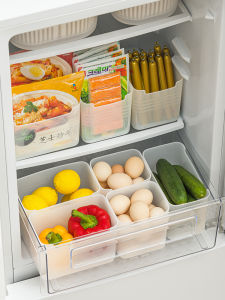 กล่องเก็บของด้านข้างตู้เย็น กล่องเก็บไข่ กล่องเก็บอาหาร กล่องเก็บของแบบแยกชั้น กล่องเก็บของแบบญี่ปุ่น กล่องเก็บของแบบเรียบง่าย
