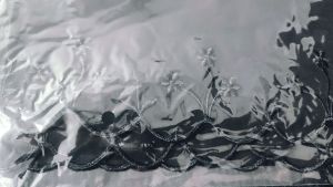 Shawl Sulam Chiffon Bunga