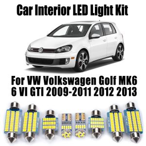 14Pcs Canbus LED Interior Reading Bulb Map Trunk Light Kit For VW Volkswagen Golf MK6 6 GTI 2009- 2011 2012 2013 Car Accessories