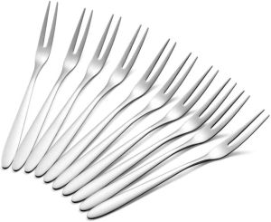 13cm Creative Dessert Fork Stainless Steel Fruit Forks Reusable Snack Forks Salad Fork Snail Forks Elegant Party Tableware