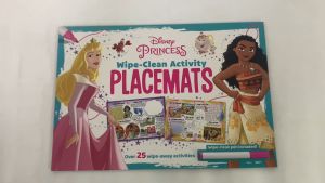 Disney Princess Wipe Clean Activity Book To Write On Glossy Placemats with Pen for Kids