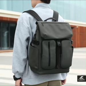 Ready Stock!! LEEFO Fashion Men 15.6 inch Laptop Backpack Pu Leather Water Resistant