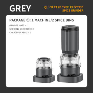 Rechargeable Electric Pepper Grinder Set Automatic Salt and Pepper Mills Adjustable Coarseness One-Handed Operation Grinder