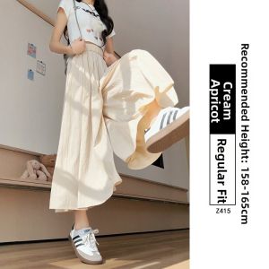 XIANYIJIAO | Summer Thin High Waist A-Line Short Girl Ice Silk Skirt