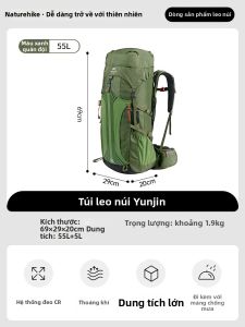 NatureHike | Balo Đi Bộ Đường Dài Dung Lượng Lớn 55L