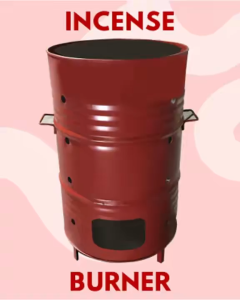Incense Paper Burner | Red Incense Burner | Joss Paper Burner | Steel Incense Burner | Paper Incense Burner Bin