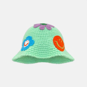 Handmade Floral Knit Cute Warm Beanie Hat