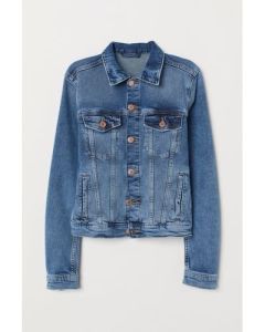 womens denim jacket new stock slim fit long sleeve casual out wear.