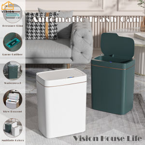 Vision 15L Automatic Trash Can Household Intelligent Garbage Can USB Rechargeable Touch Free Induction Trash Bin Wireless Sensor Garbage Bin