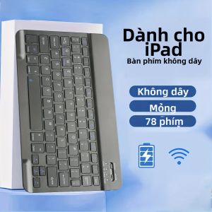 Bàn Phím Không Dây Bluetooth Có Thể Sạc Lại Mini 78 Phím Dành Cho Máy Tính Xách Tay Máy Tính Bảng Điện Thoại iPad - Chơi Game Tương Thích Với Android iOS Windows