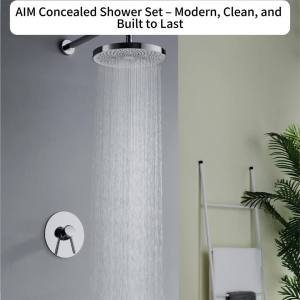 AIM Concealed Wall Mounted Rainfall Shower Set High Pressure Design with Ceiling Spray