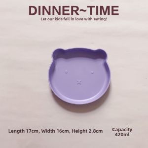 Food-Grade Cartoon Bear Childrens Dinner Plate