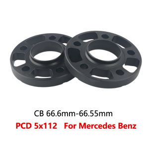 12/15/20mm Wheel Spacer Adapter PCD 5x112 CB 66.6mm-66.55mm 5-Lug Suit For Benz Car 2Pieces/set Aluminium 6061-T6