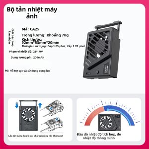 Ulanzi CU01 Máy Làm Mát Máy Ảnh Bán Dẫn Cho Máy Ảnh Sony Canon Nikon Fuji Panasonic Mirrorless Hoạt Động Im Lặng Giảm Nhiệt Mùa Hè Quay Phim Vlogging