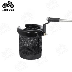 JNYD Motorcycle Drink Cup Holder Passenger Handlebar Chorme Water Drinking For Honda Goldwing 1800 GL1800 2001-2015 F6B 2013-15