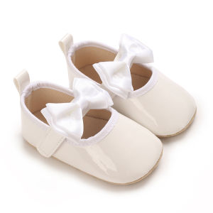 Baby Girl Cotton Shoes Retro Spring Autumn Toddlers Prewalkers White Cotton Baptism Shoes Infant Soft Bottom First Walkers 0-18M