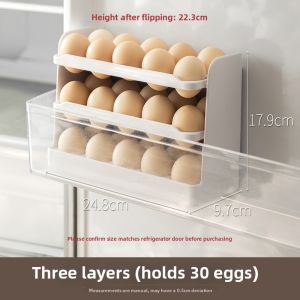LANJIAOLUO | Refrigerator Side Door Egg Organizer Storage Box