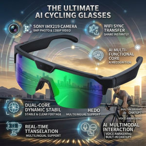 GUHUAVMI | 2026 new smart glasses outdoor swim cycling sports anti blue light Bluetooth listening music shooting translationmen womengoggle