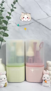 6in1 Portable Sikat Botol Bayi Travel Brush Kit Bottle Cleaner Set Sikat Pembersih Botol Dot XH053